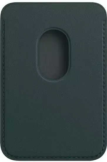 Чехол-бумажник Apple MagSafe для iPhone, кожа, «зелёный лес»