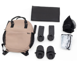 Коляска Agex Prima Pro 3 в 1 с автокреслом i-Safe Black APP232 Beige (Бежевый)