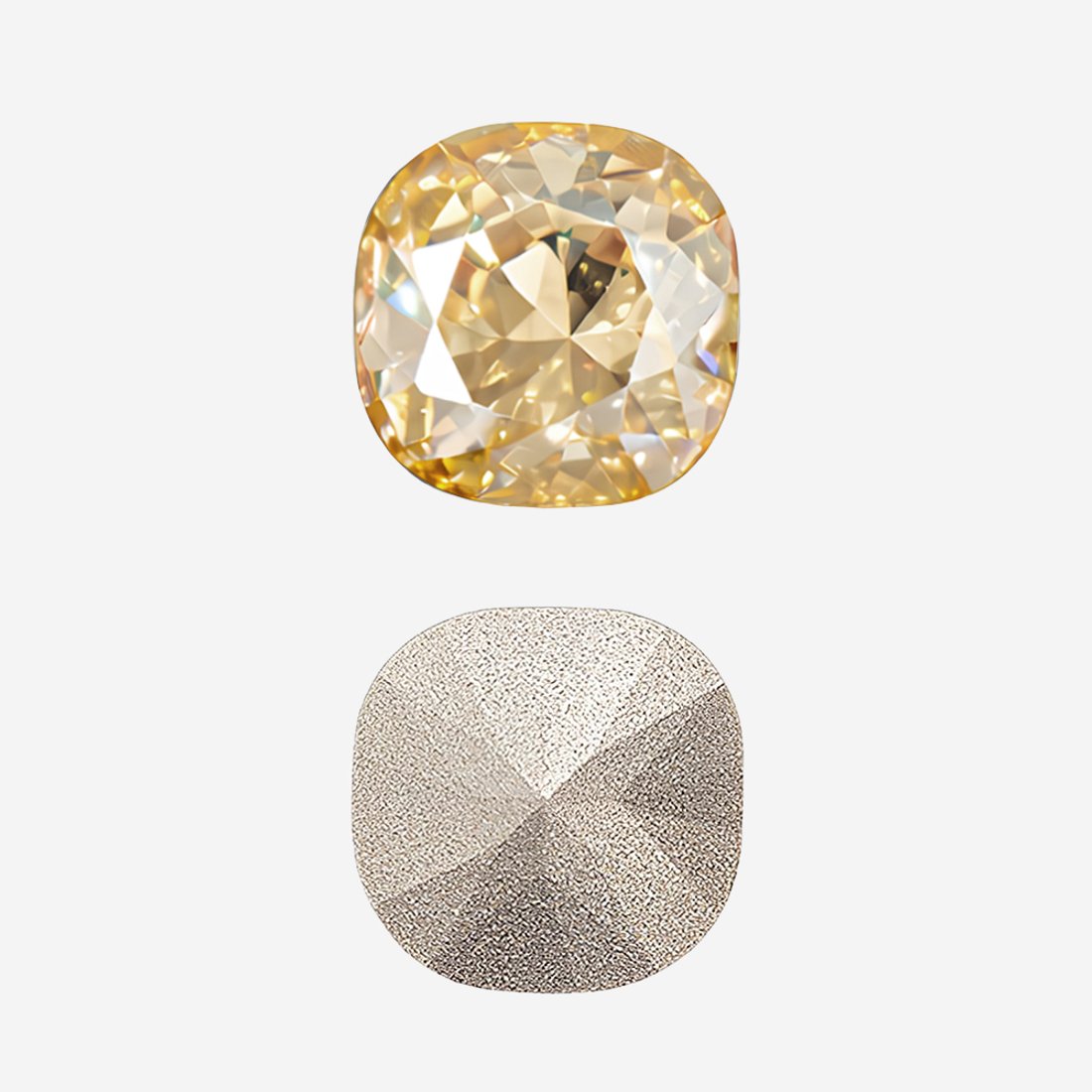 Кристалл Кушон (Сushion), оттенок "Светло-золотистый Кристалл"/"Light Golden Crystal", 12мм