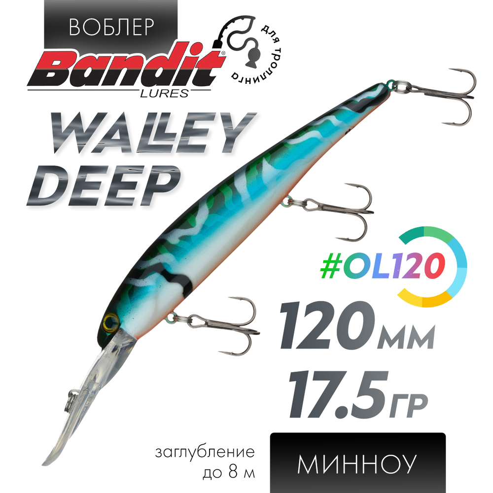 Воблер Bandit Walleye Deep (120мм, 17.5гр)