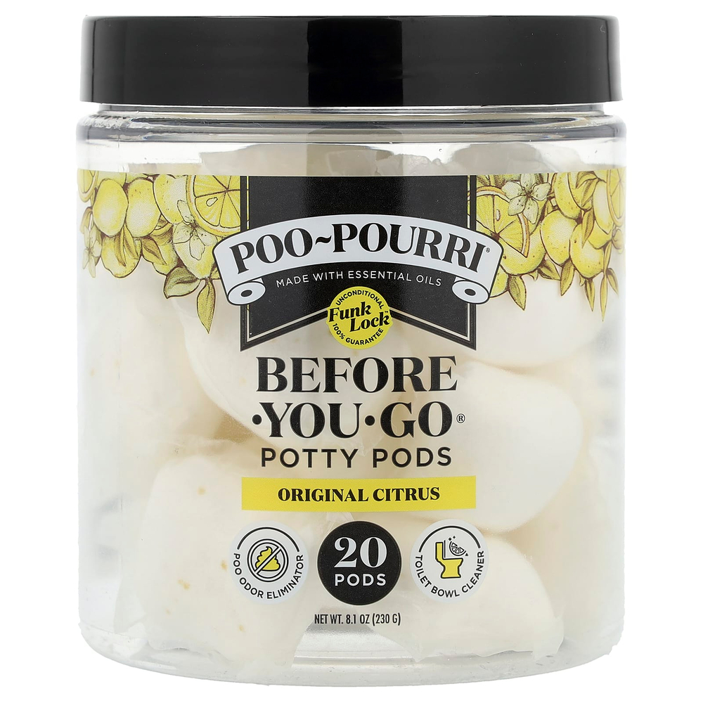 Poo-Pourri, Горшечные капсулы Before-You-Go®, оригинальные цитрусовые, 20 капсул, 230 г (8,1 унции)