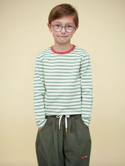 Лонгслив в полоску ШАЛФЕЙ/КОРИЦА