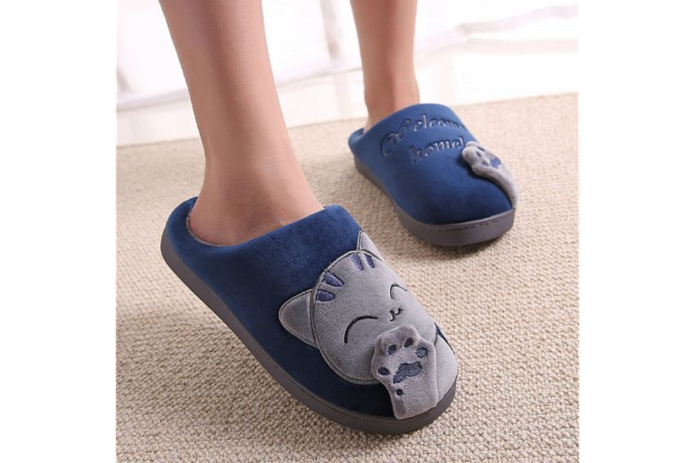Тапочки FunFur Кот Серый 42-43 Синий