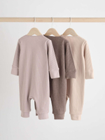 Комбинезон / Cлип для малышей Next N74-942, 3 шт., Бежевый, Коричневый