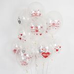Шар (12"/30 см) Любовь Победила, Ты и Я, Прозрачный (701), пастель, 1 ст 25 шт.
