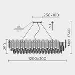 Подвесная люстра Modelux ML.7088.1200L GD