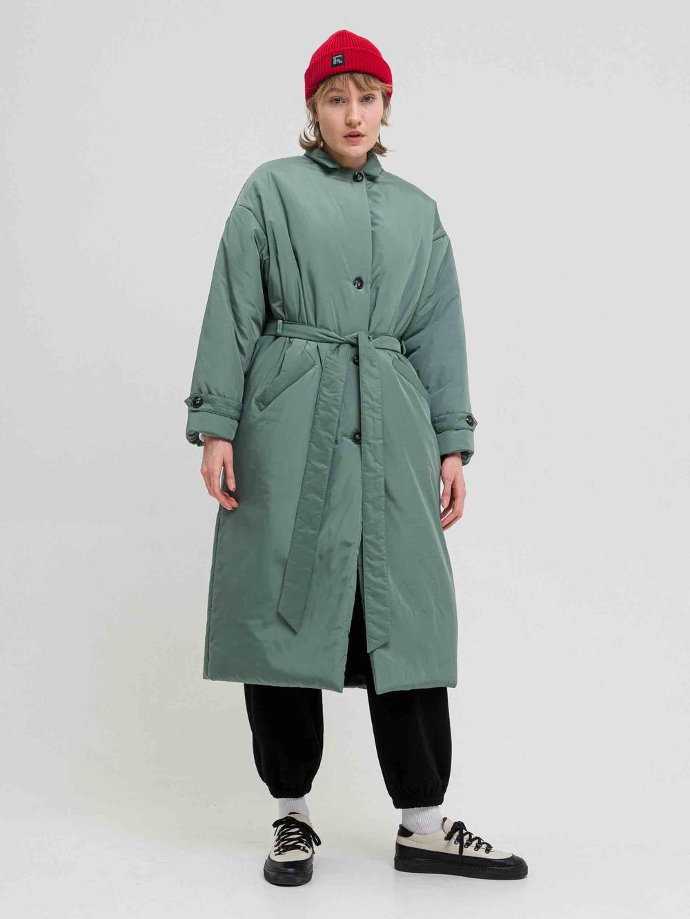 Плащ Утепленный FOS Женский Зеленый