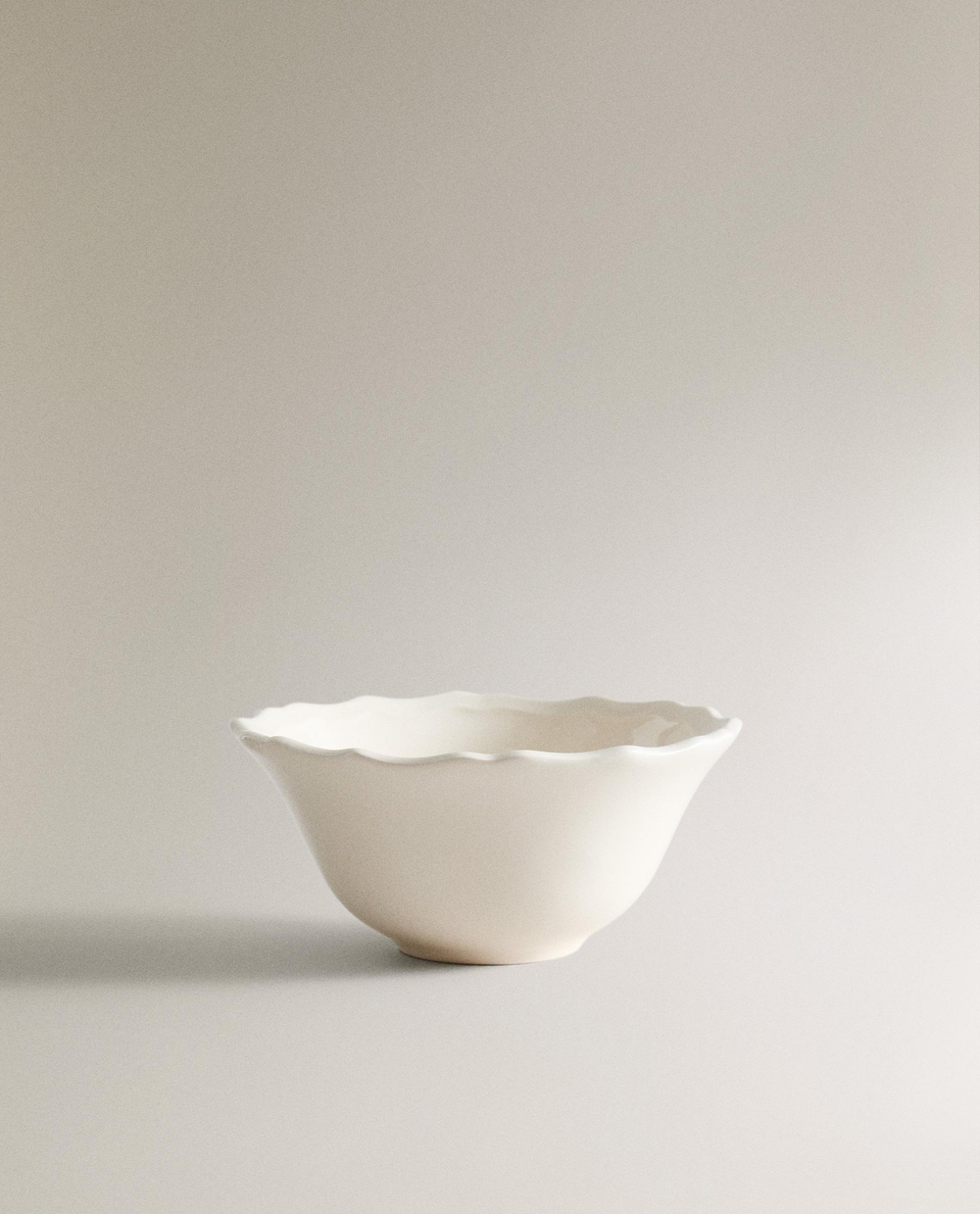Zara Home миска из фаянса, цвет бежевый, 14 см