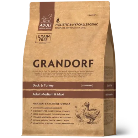 Grandorf Duck & Turkey, Adult Medium & Maxi для средних и крупных пород (Утка с индейкой)