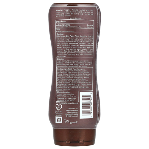 Hawaiian Tropic, Island Tanning, солнцезащитный лосьон, масло какао, SPF 4, 236 мл (8 жидк. унц.)