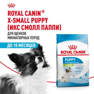 Сухой корм Royal Canin X-Small Puppy для щенков очень мелких размеров до 10 месяцев