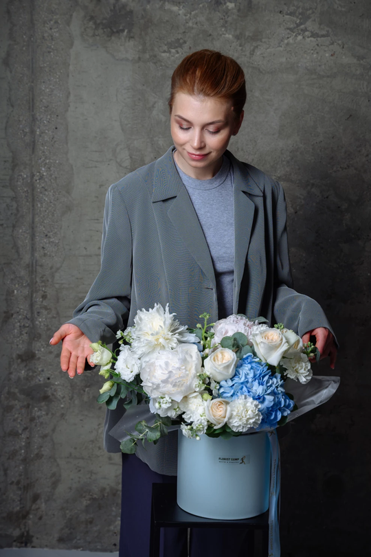 Коробка с цветами "Морской бриз"