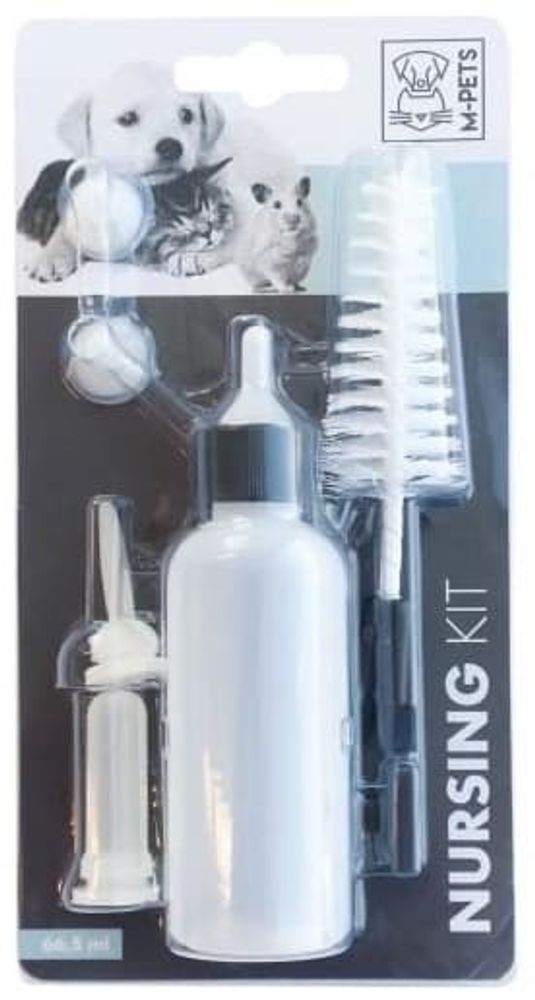 Набор для вскармливания животных MPets: бутылка, 5 сосок, ёршик для мытья бутылок Набор для вскармливания животных MPets: бутылка, 5 сосок, ёршик для мытья бутылок
