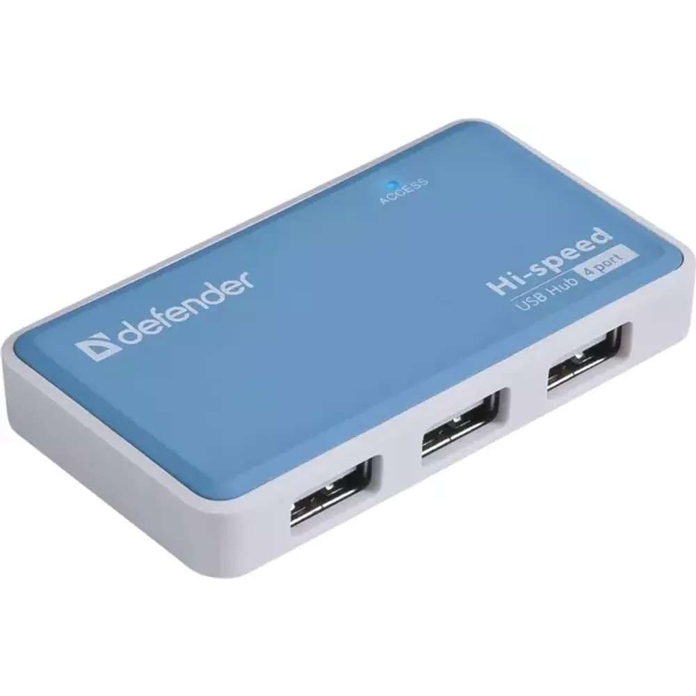 4-портовый мини-разветвитель USB 2.0 Defender Quadro Power (83503)