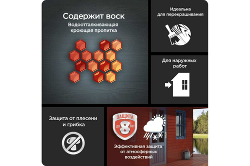 Антисептик Pinotex Original кроющий (аналог Vinha) белый, база BW (0,9л) ПОД КОЛЛЕРОВКУ