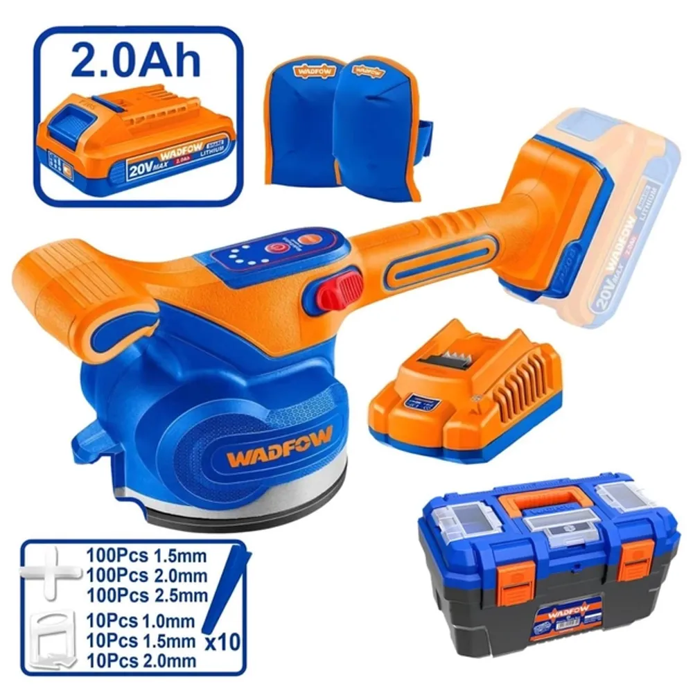 Аккумуляторная виброприсоска для укладки плитки WADFOW WTVM1D185 20 В 180 мм