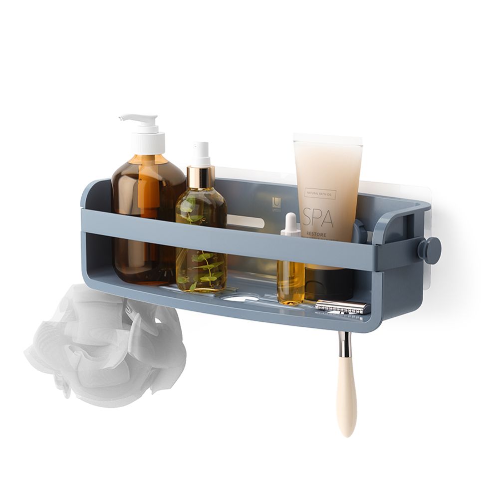 Органайзер для душа Flex Adhesive, голубой