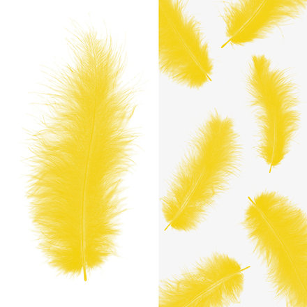 Перья жёлтый 30 шт