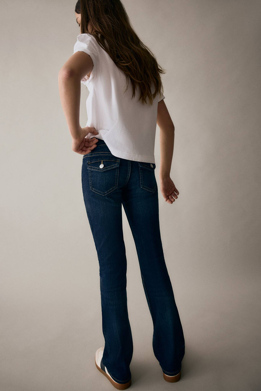 H&M Джинсы Bootcut Leg Low, темно-синий