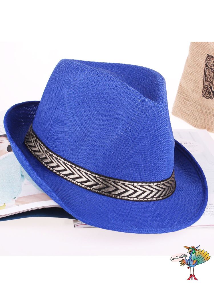 шляпа Стиляга, цвет синий, ог 58 см
