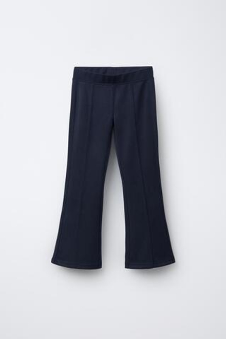 ZARA БРЮКИ FLARED С ДЕКОРАТИВНЫМИ ШВАМИ, СИНИЙ
