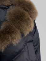 Куртка 18401 однотонная укороченная на молнии с мехом