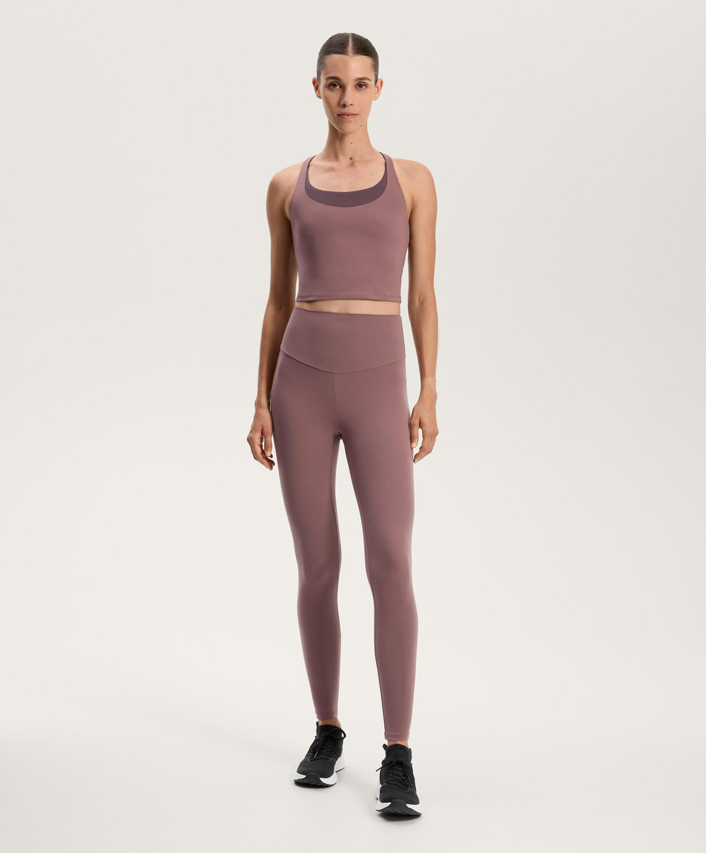 Oysho Спортивный топ без рукавов Comfortlux overlay, розовый/лиловый