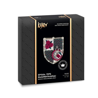 "Klart" набор для вышивания 10-515 "Брошь. Герб вышивальщицы" 4.5 х 9.5 см