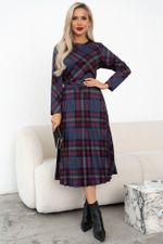 Платье Сильвия (синий/красный/бежевый) Р11-1086/16 Nikol (Акция)