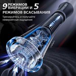 Мастурбатор 2 в 1  с функцией всасывания и вакуумная помпа