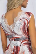 Платье Иниша (бело-бордовое) П13179-4М LT Collection