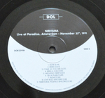 Nirvana / Live At Paradiso, Amsterdam - November 25th, 1991 (LP)
