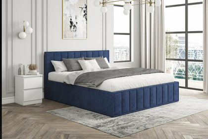 Кровать "Лана" 1,6 (Синий Софт), ДСВ-Мебель, г. Пенза