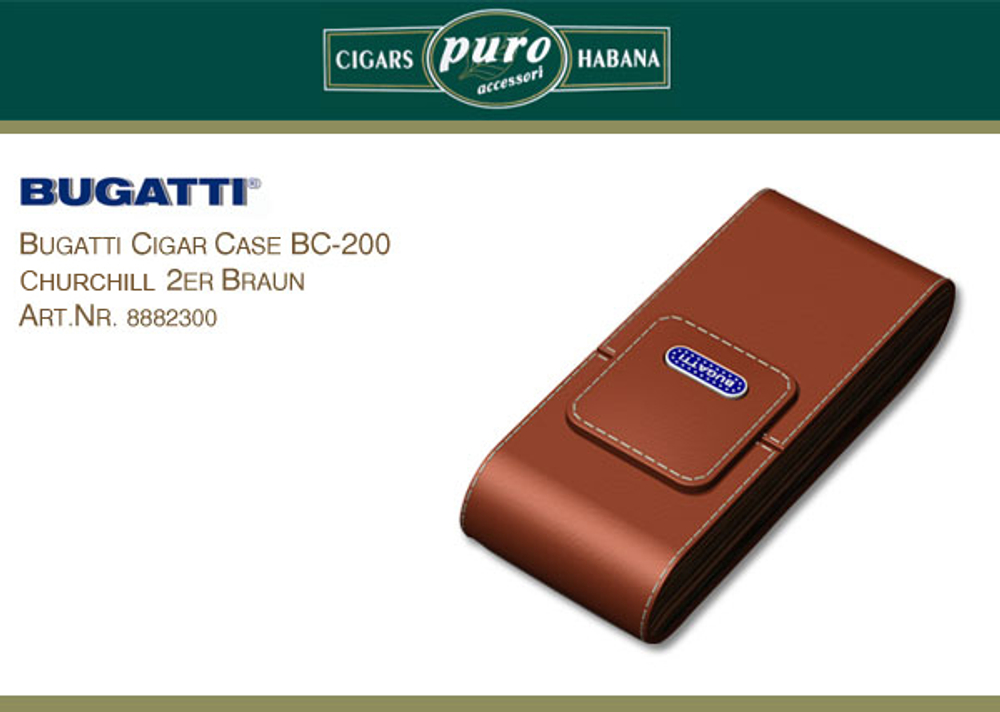 Футляр для двух сигар Bugatti BC-200L