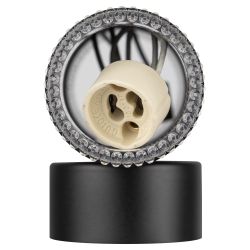 Светильник настенный ЭРА WL50 BK/TR 2*GU10 2*12Вт IP20 черный, прозрачный