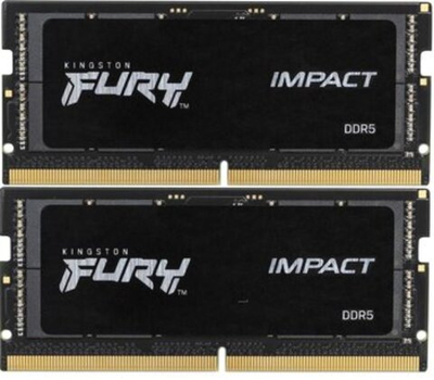 Оперативная память KINGSTON FURY Impact DDR5 32GB 6400MHz CL38 SODIMM KF564S38IBK2-32