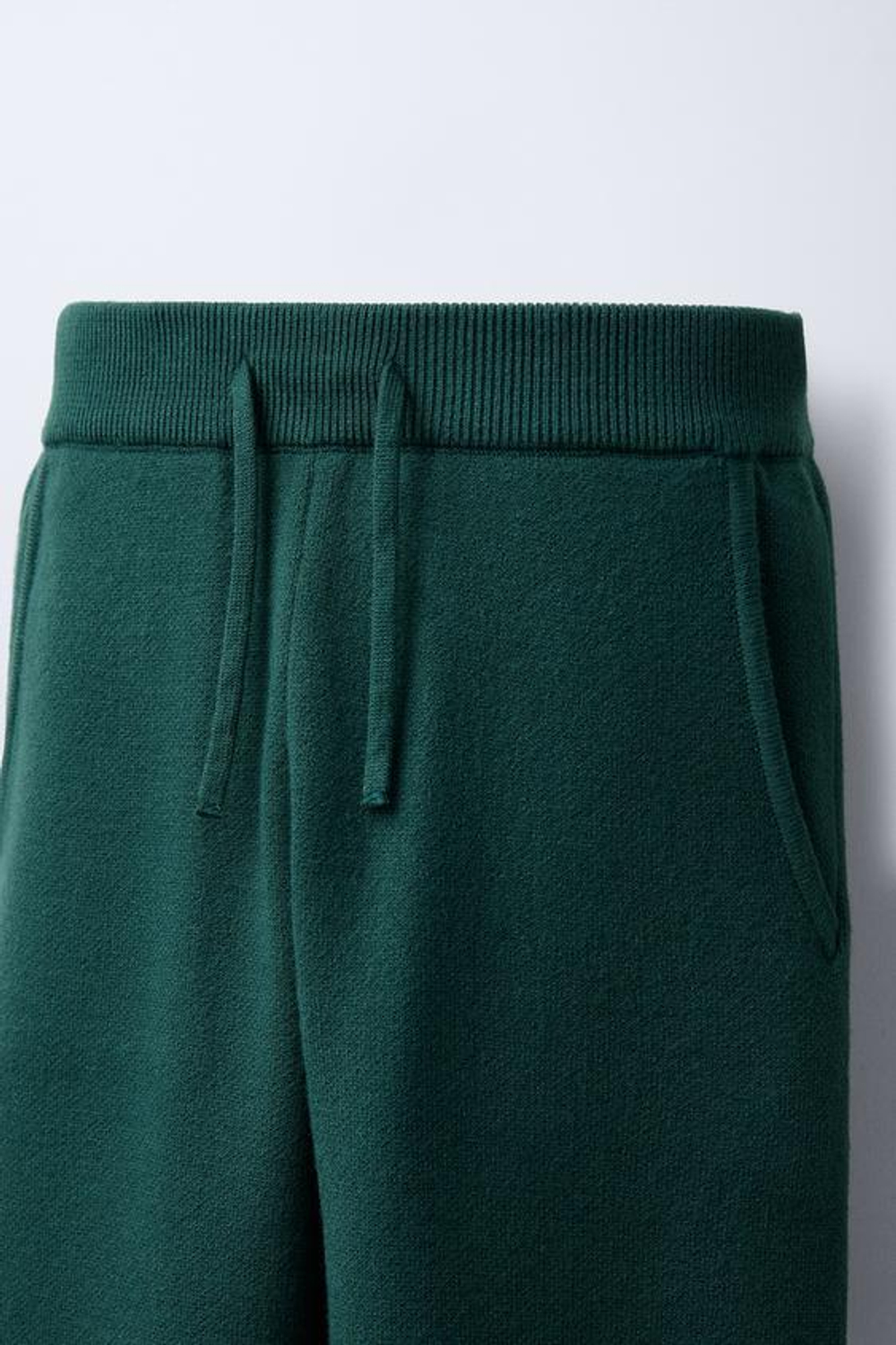 ZARA БРЮКИ ИЗ МЯГКОГО ТРИКОТАЖА, ЗЕЛЕНЫЙ