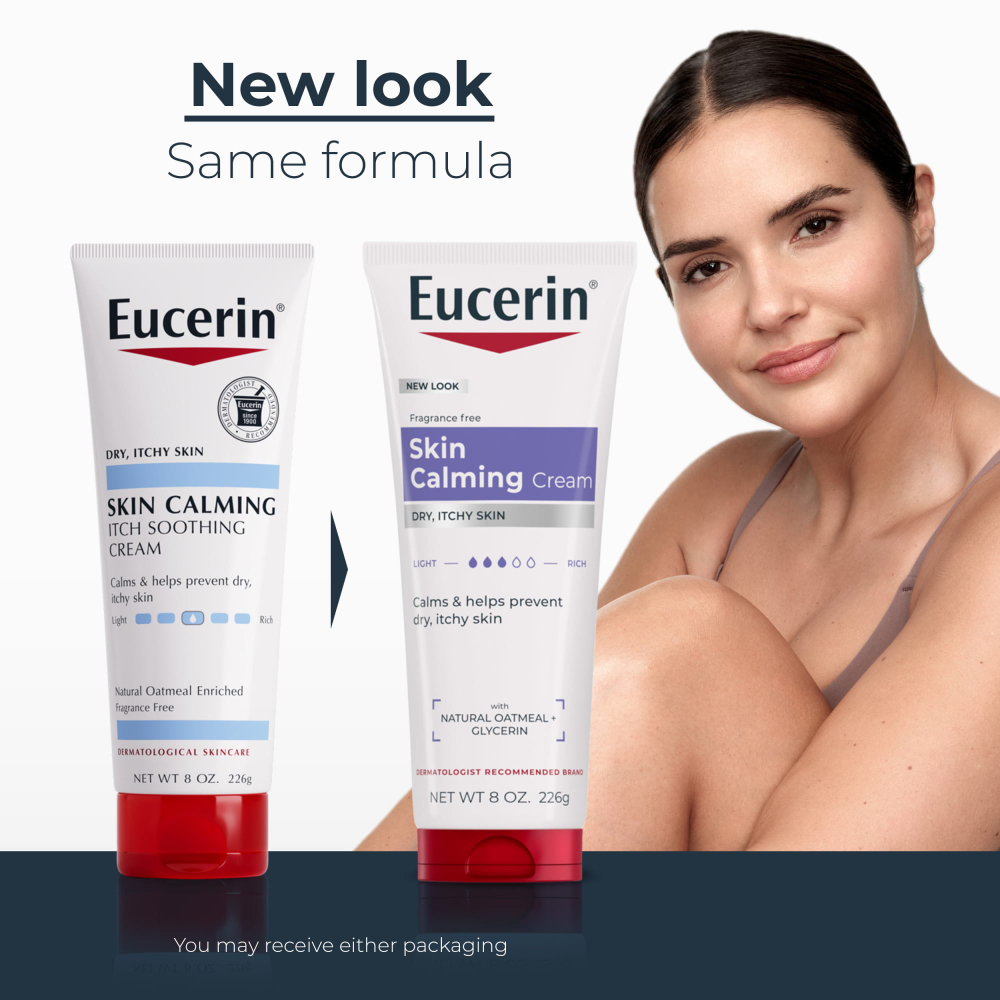 Eucerin, успокаивающий крем для сухой и зудящей кожи, без отдушки, 226 г (8 унций)