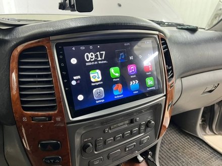 Магнитола для Toyota Land Cruiser 100, Lexus LX470 2002-2007 (климат на цветном экране) - Kuberg QLed, Android 13, TS20, CarPlay, SIM-слот