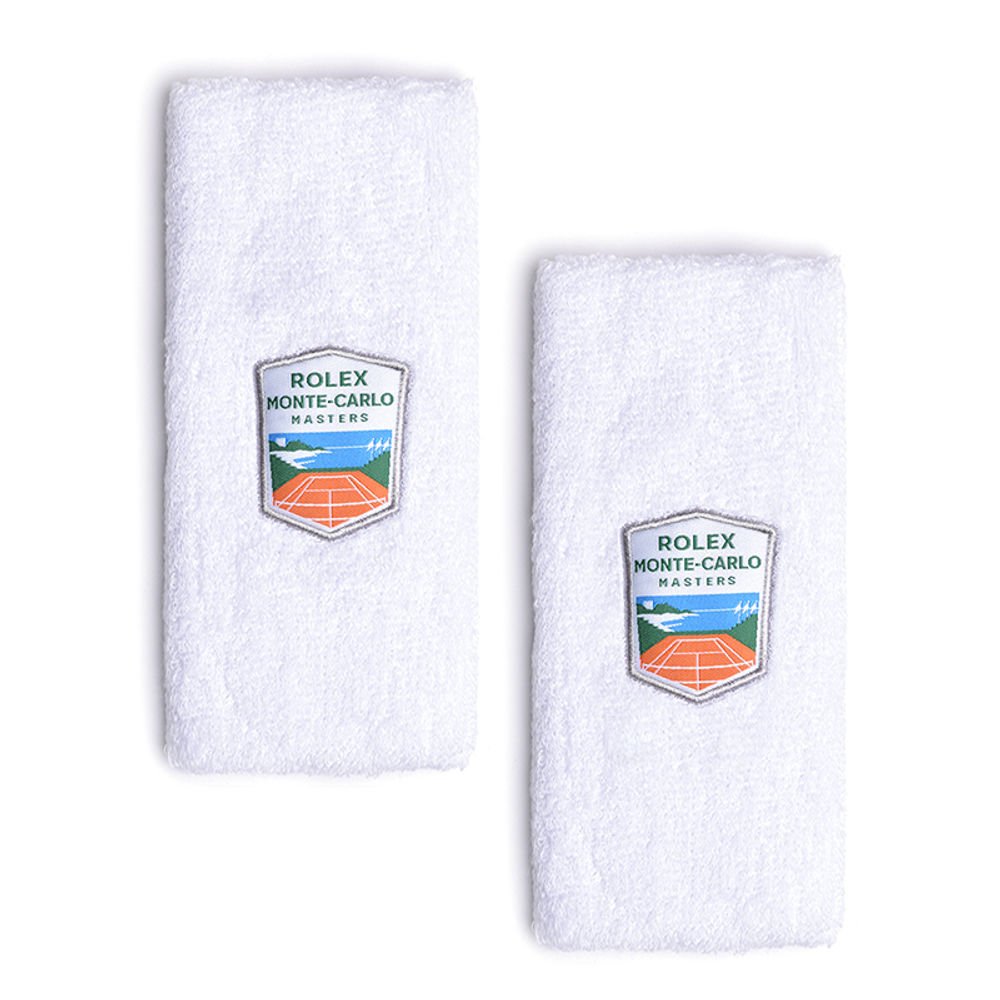 Напульсник теннисный Monte-Carlo Rolex Masters Wide Wristband - белый