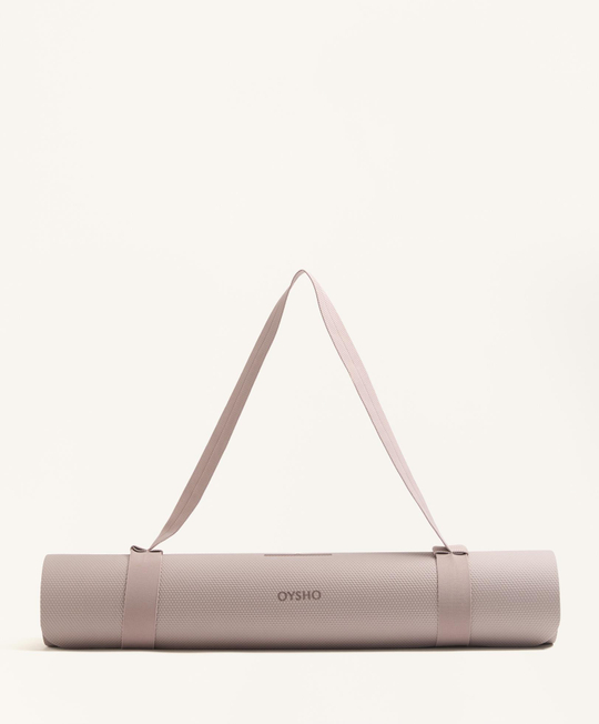 OYSHO Коврик для йоги толщиной 5 мм, бежево-розовый