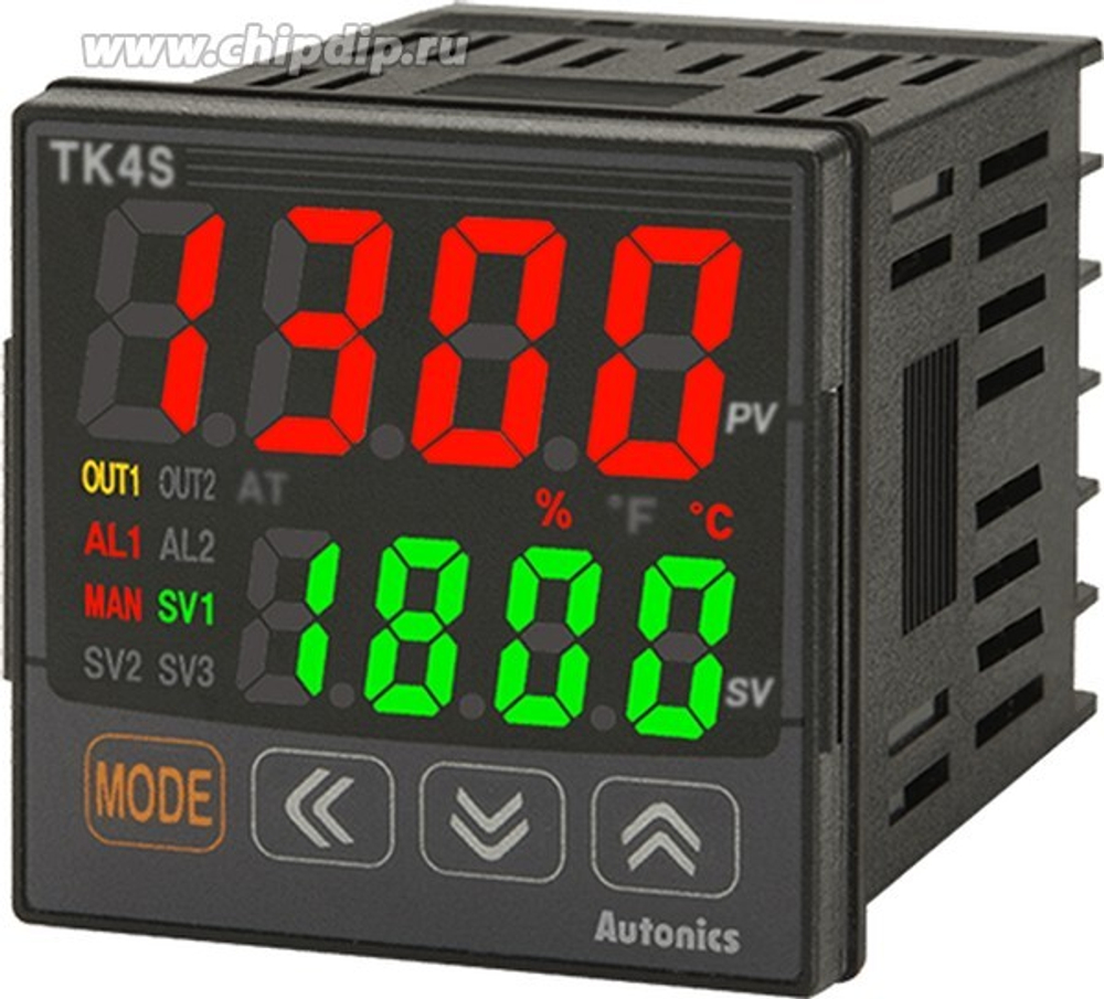 TK4S-14RR, Модуль: регулятор; температура; SPST-NO; OUT 2:SPST-NO; на панель