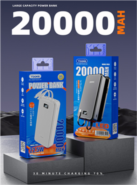 Power Bank Yookie YO53 Type C/Lightning (20000mAh)