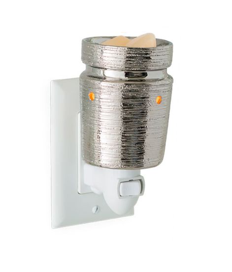 Матовый хром, аромасветильник розеточный Brushed Chrome, Candle Warmers