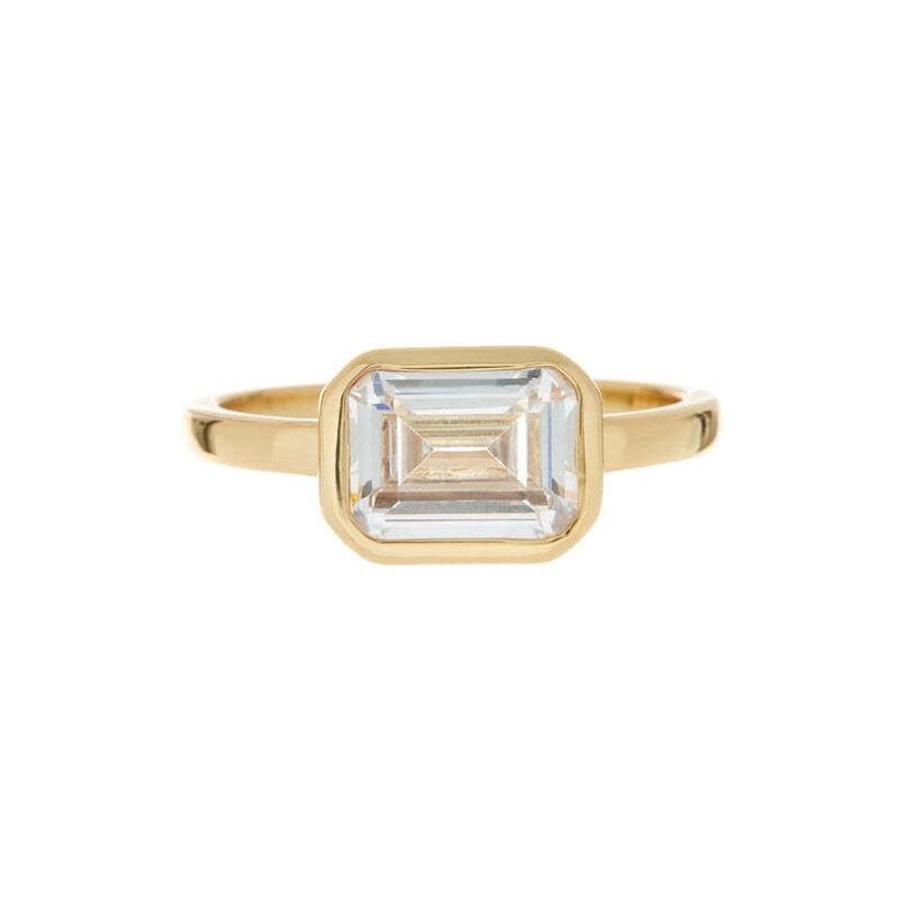 Brigitte Bezel Ring - Gold