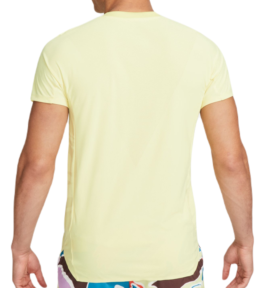 Мужское теннисное поло Nike Court Dri-Fit Adventage Slam Tennis Polo - lemon chiffon/black