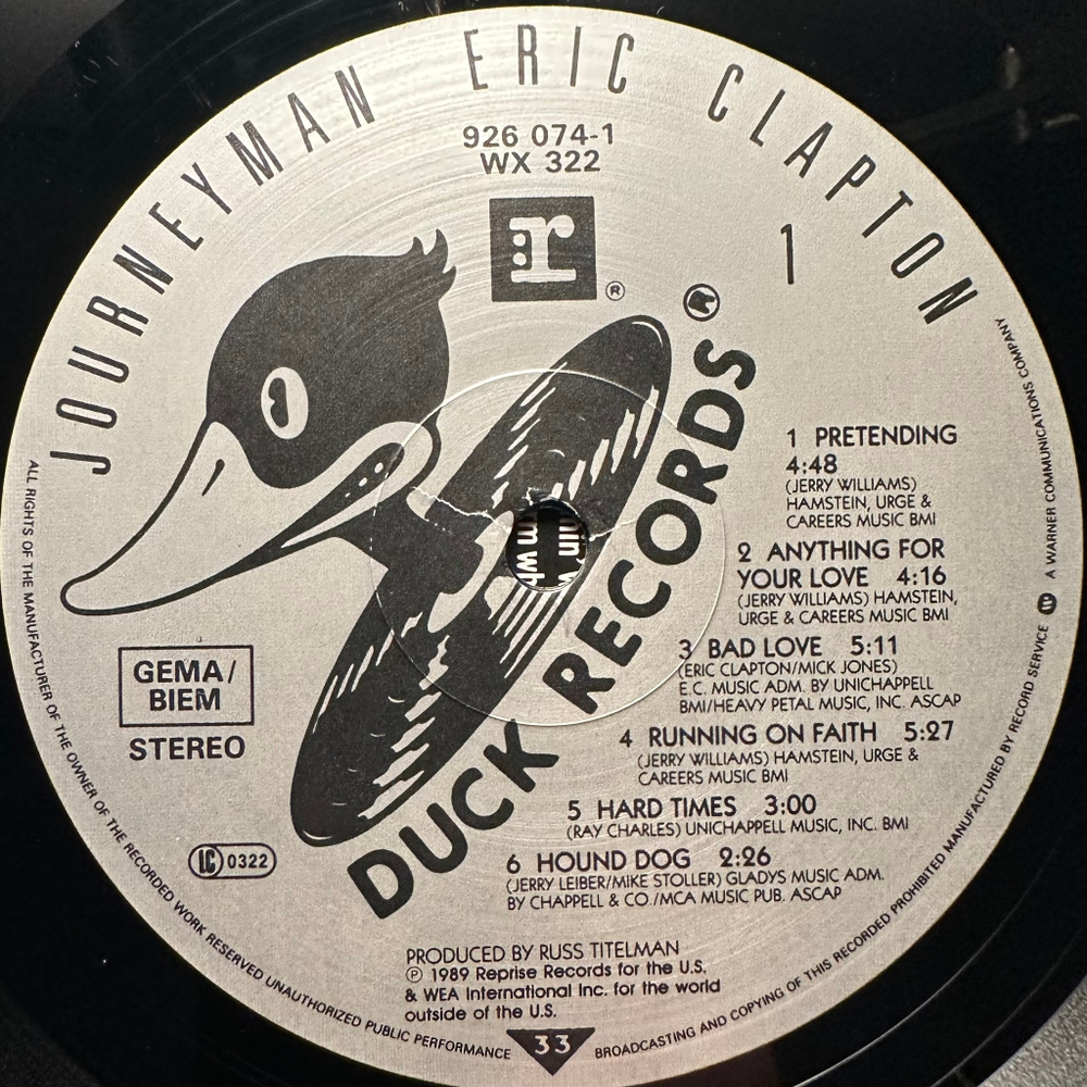 Eric Clapton - Journeyman (Германия 1989г.)