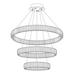 Citilux Чезаре CL338381 LED Люстра хрустальная с пультом Хром