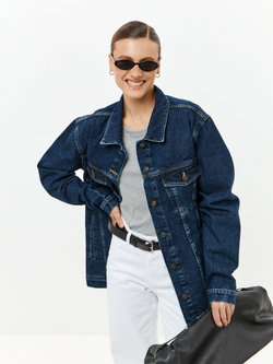 Джинсовая куртка оверсайз синего цвета