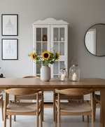 Шкаф витрина 2 двери 1 ящик Бритта из массива сосны, белый